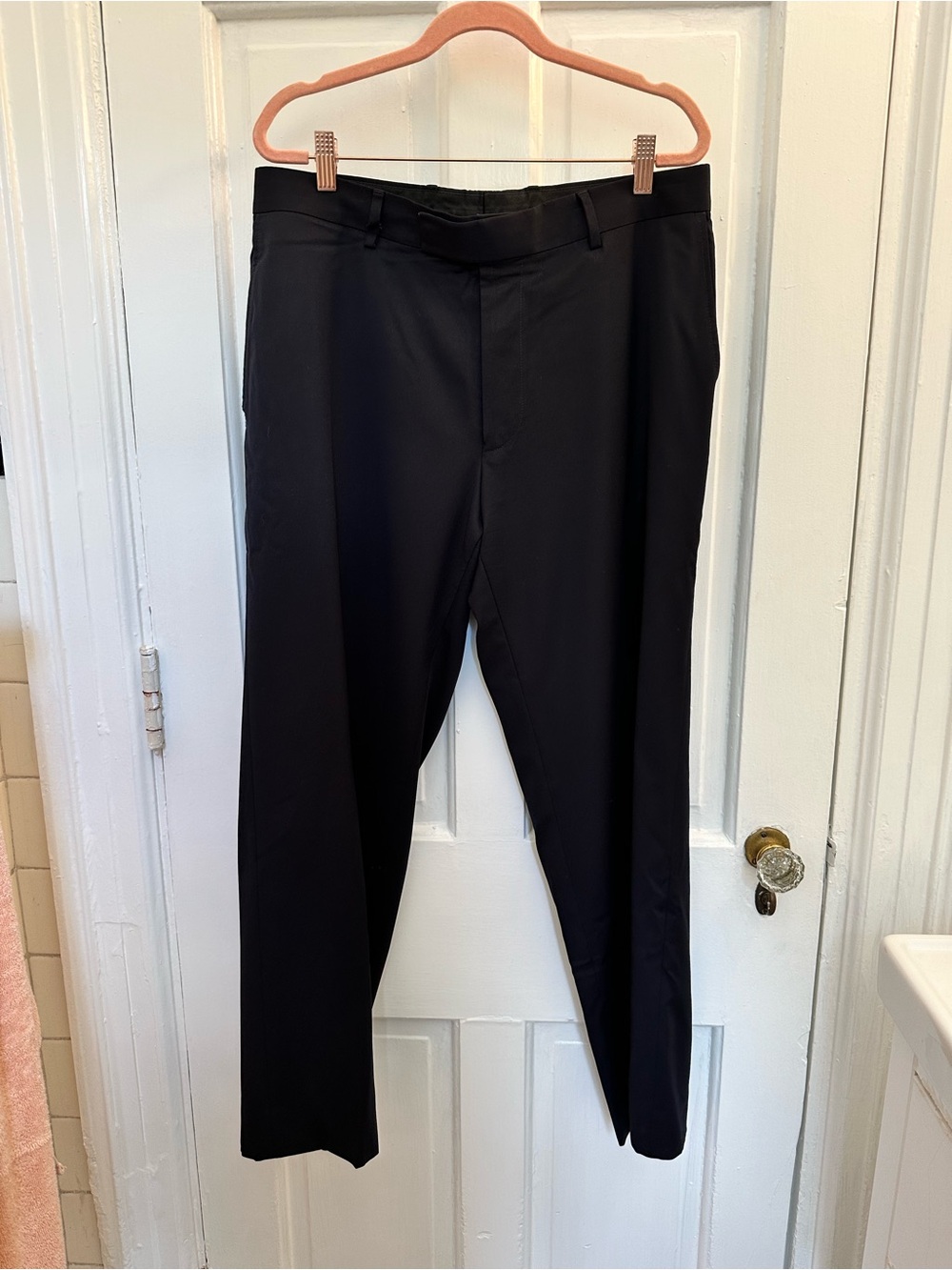 Hugo Boss Wool Men's Black Dress Pants - Classic Straight Fit